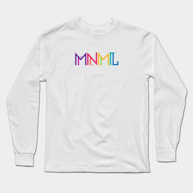 Minimal Type (Colorful) Typography - Design Long Sleeve T-Shirt by badbugs